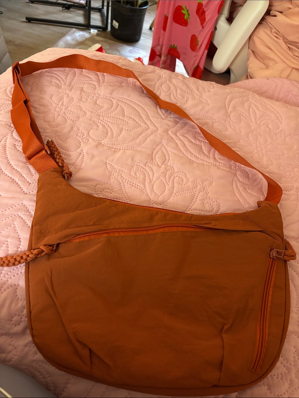 NEW- Rust Orange Crossbody Shoulder Bag - Unbranded